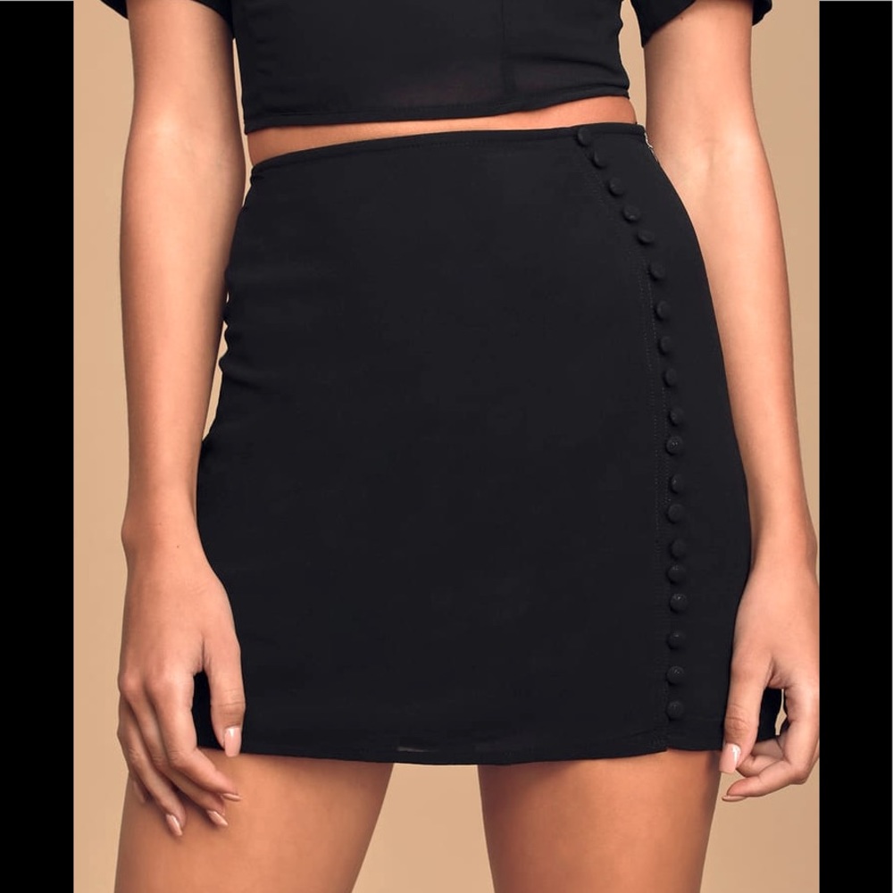 Lulu’s Button Front Mini Skirt